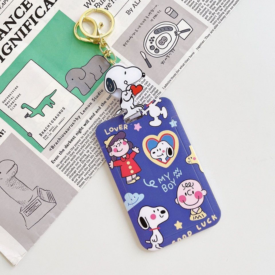 New Product#Snoopy Student Meal Card Bus Card Access Card Holder Subway Octopus Card Anti-Lost Card 