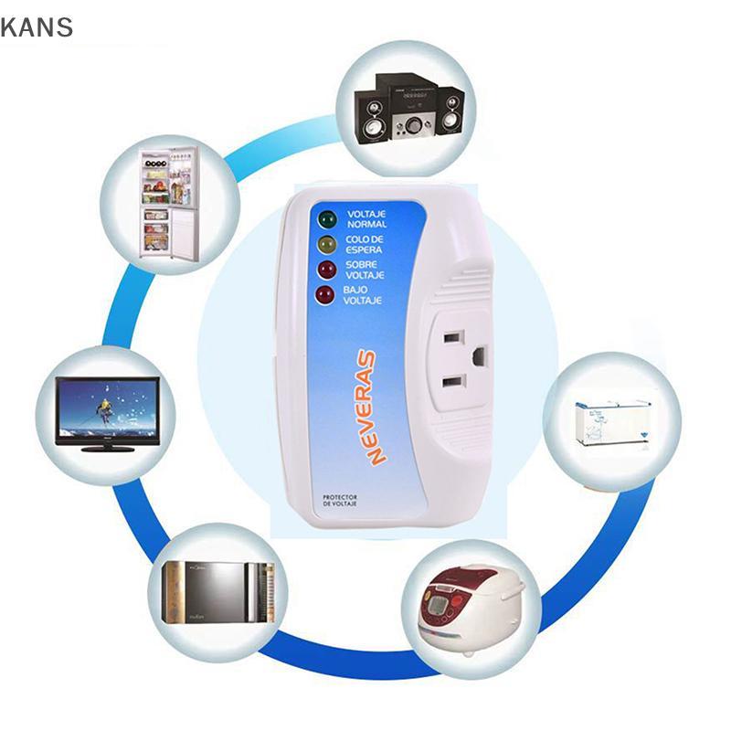 Kans แรงดันไฟฟ้า Protector เดี่ยว Outlet Surge Protector ปลั๊กสําหรับเครื่องใช้ในบ้าน Wall Mount Pow