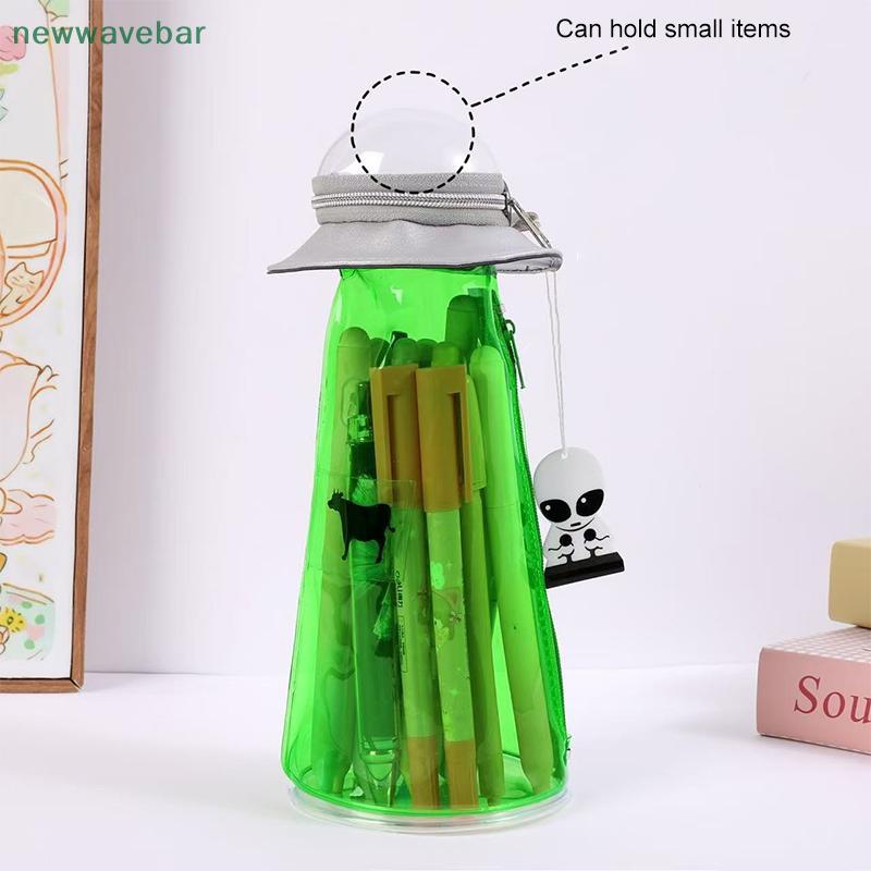 [HENGHOME] Creative UFO Alien Pencil Case Funny Doll Storage Bag Portable Transparent Large Capacity