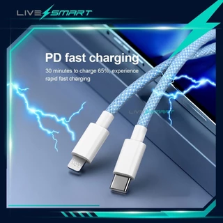 ใหม่❗️ สายชาร์จ Livesmart คุมโทน C to IP PD 20W สายชาร์จเร็ว USB to IP 2.4A ที่เก็บสาย Fast Charge สำหรับไอโฟน