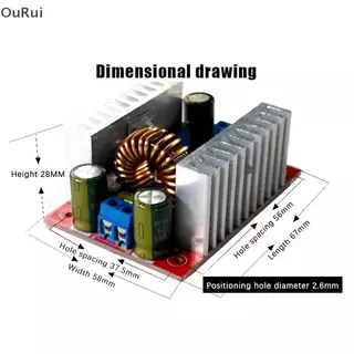 {B&C Dec} 400W 15A High-power Step-up Boost Converter โมดูลแหล่งจ่ายไฟกระแสไฟคงที่ LED Driver แรงดันไฟฟ้า Charger Step Up Module {th}