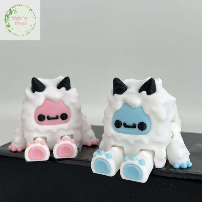 BigBabyHouse Snowman Yuti & Yeda เกมอุปกรณ์ต่อพ่วงตัวเลขของเล่น Multi-Joint Movable เครื่องใช้ในบ้าน