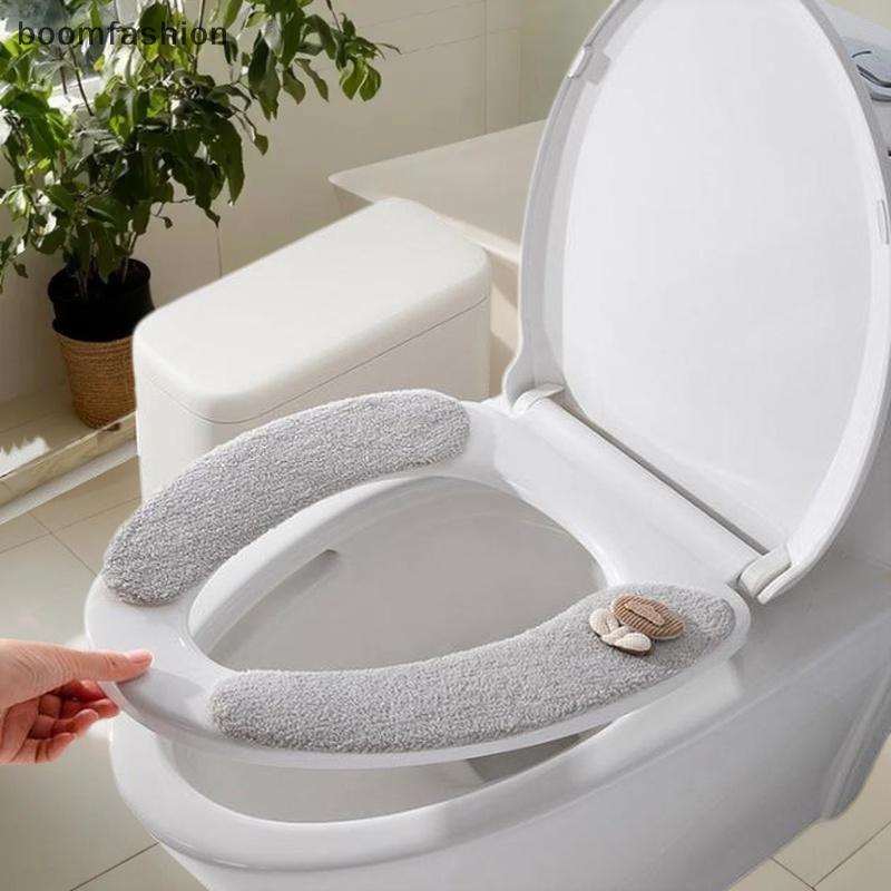 [บูม] หรูหราอบอุ่นหนาเบาะรองนั่งชักโครกเสื่อไม่ลื่นนุ่มเบาะรองนั่งชักโครกอุปกรณ์ห้องน้ํา ไทย