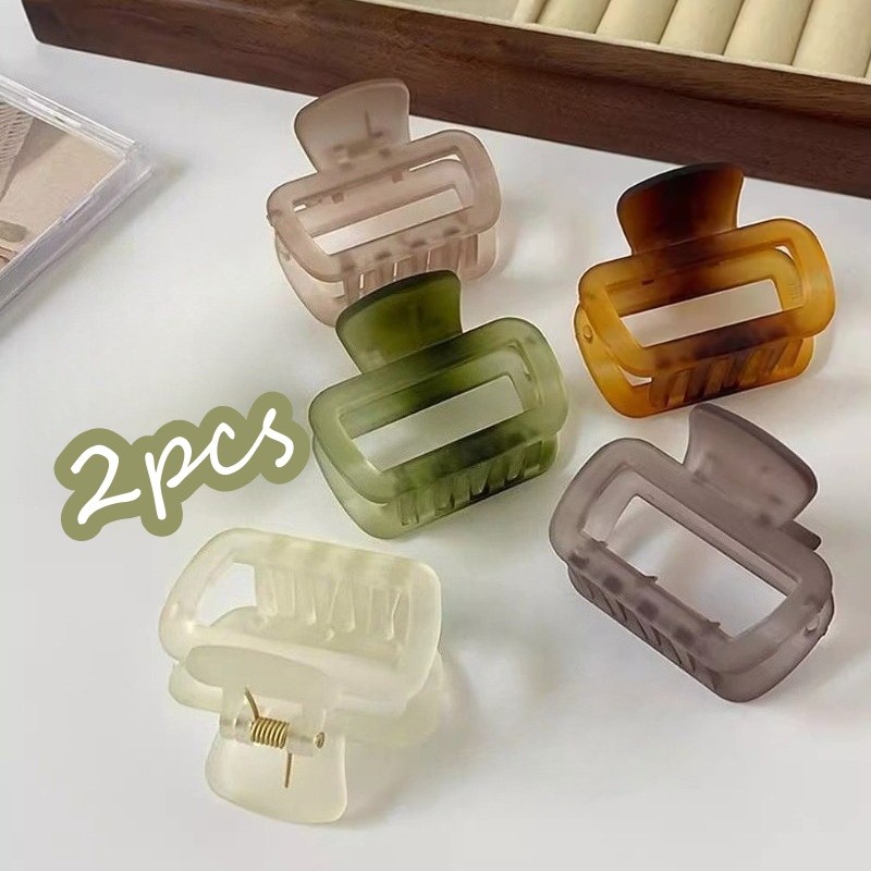 KF1229 กรอบคลิปผมทรงสแควร์เคลือบขนาดเล็กสำหรับผู้หญิง ช่วยเพิ่มลุคเก๋ๆในการแต่งผม