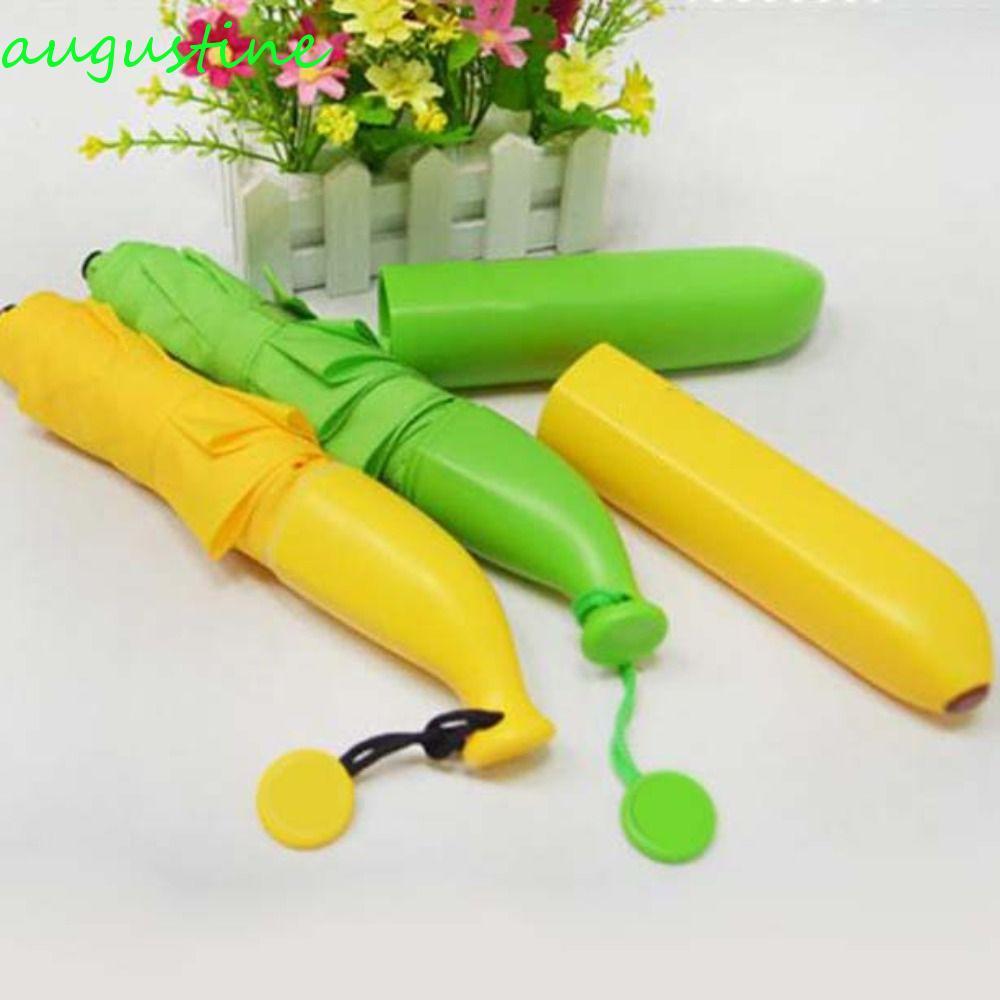 ร่มทรงกล้วย AUGUSTINE ร่มพับผลไม้สีทึบ 8 เส้น กันแดดกันฝน เหมาะสำหรับเด็กนักเรียน