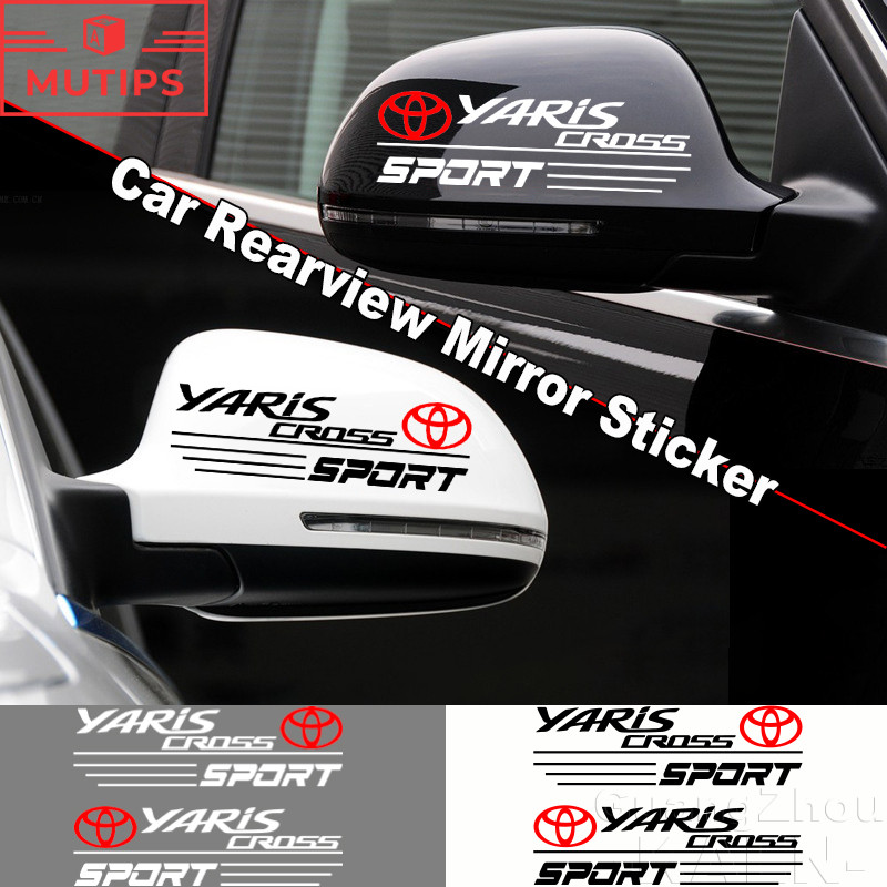 Toyota Yaris Cross สติกเกอร์กระจกมองหลังรถ ตกแต่งกระจกด้านข้าง รอยขีดข่วน กันน้ํา รูปลอก สติกเกอร์รถ Car Sticker