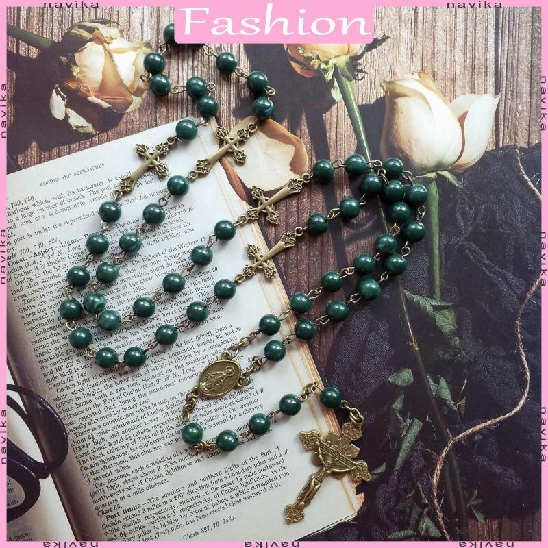 สร้อยคอดินศักดิ์สิทธิ์พร้อมเหรียญและจี้ไม้กางเขนNAV GIF