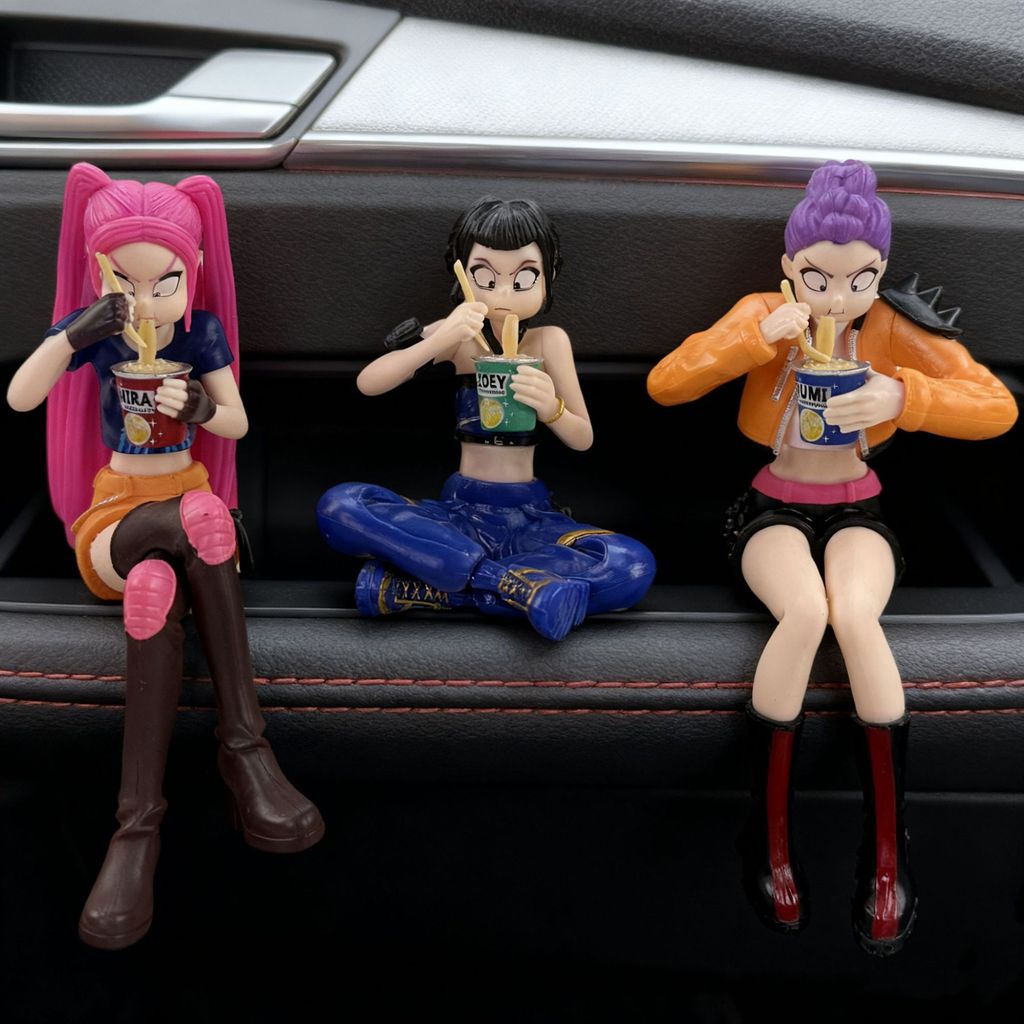 KPop Demon Hunters Action Figure ของเล่น Rumi Mira Zoey Sit ชุดตกแต่ง