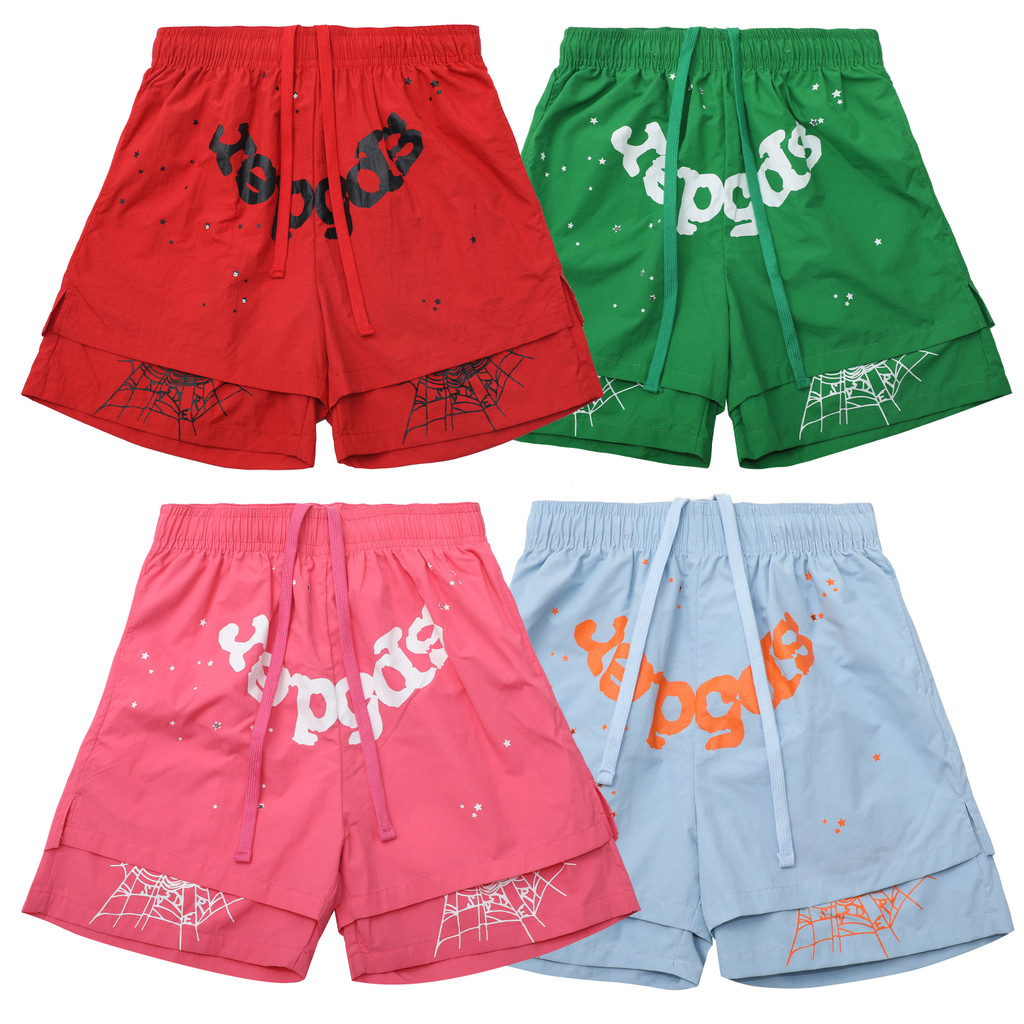 New Fashion sp5der Mens shorts Pants กางเกงชายหาดเพื่อการพักผ่อน