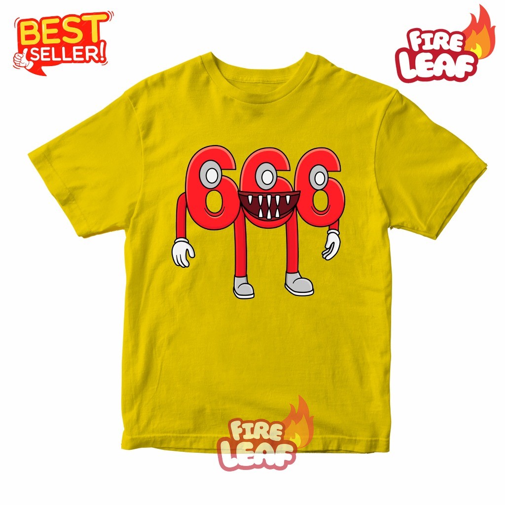 【เด็ก】เสื้อยืดเด็ก SIX SIX 666 CHILDRENS เสื้อยืด TOP, COTTON MATERIAL, ฟรีชื่อ 100-150