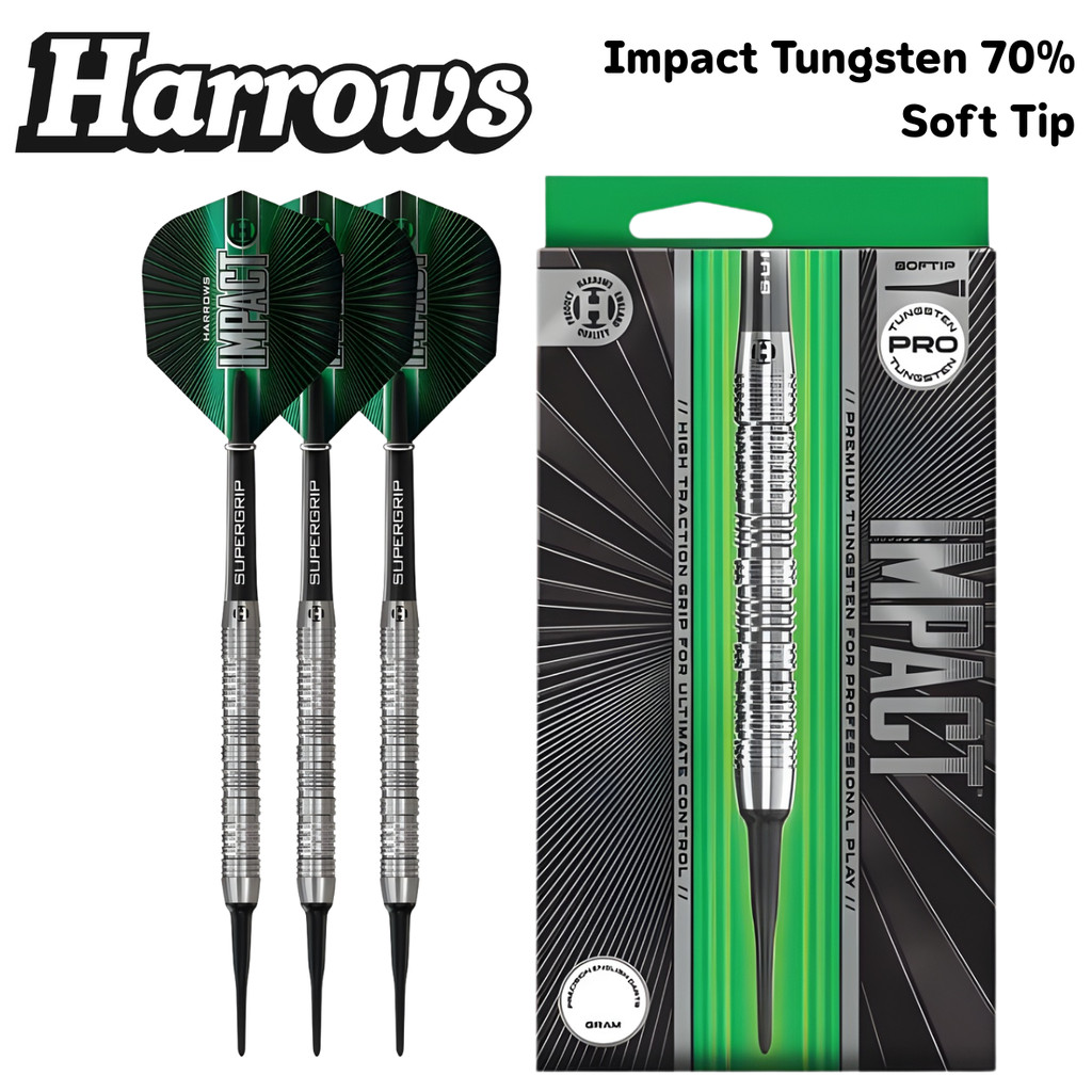 ลูกดอกปาเป้า Harrows Impact Tungsten 70%Tungsten Soft Darts