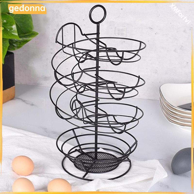 [gedonna] Spiral Egg Dispenser Egg Storage Container Creative Kitchen Organizer Egg Storage Display 
