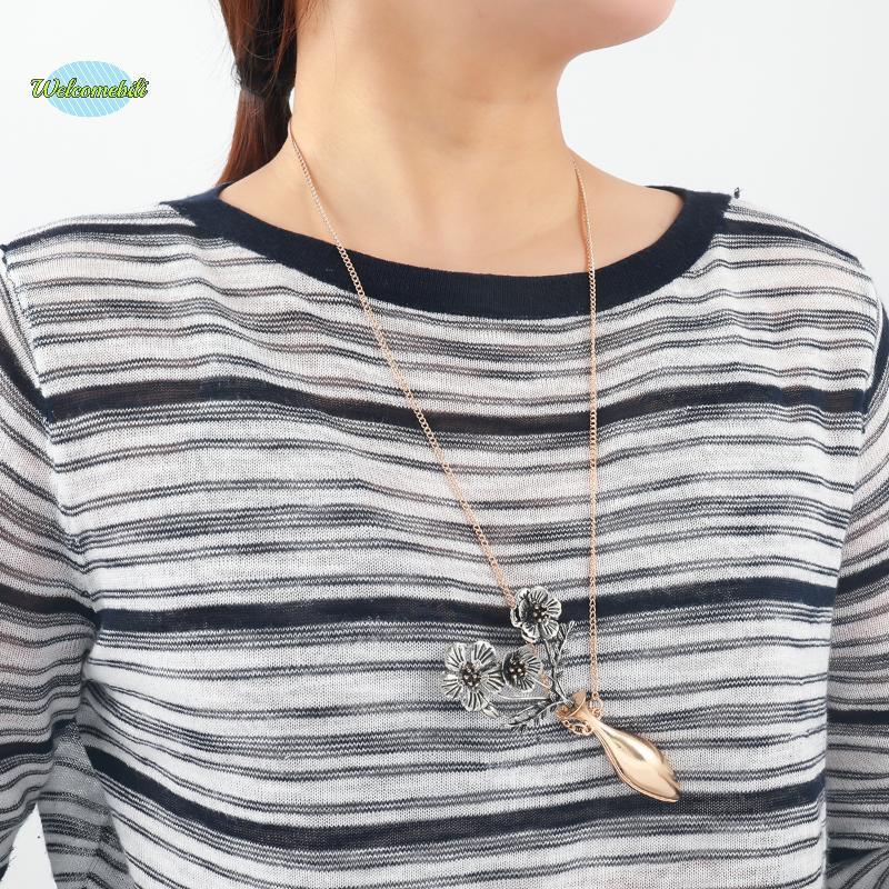 [WLB-t] การออกแบบส่วนบุคคลดอกไม้สร้อยคอจี้โลหะโอ้อวดแจกันดอกไม้ต่างหูเข็มกลัดสําหรับผู้หญิงวันหยุดพร