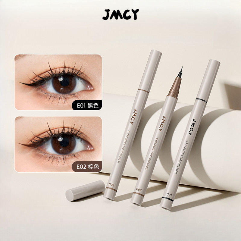 JMCY Eyeliner Liquid Pen กันน้ําและกันเหงื่อและสามารถเก็บขนตาจากซีดจางโกหก Silkworm Pen อายไลเนอร์อเ