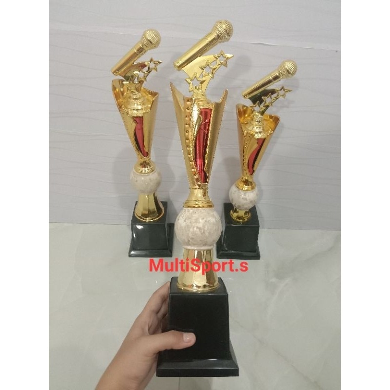 SINGING TROPHY MIC IMPORT MARBLE 1 PC B.NEW