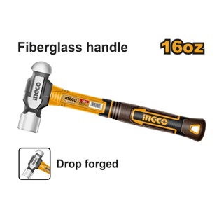 INGCO ค้อนหัวกลม 16 ออนซ์ (450 กรัม) ด้ามไฟเบอร์ รุ่น HBPH81…
