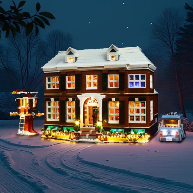 ไฟ LED เข้ากันได้กับ Lego Home Alone 21330, ชุดไฟเข้ากันได้กับ Lego 21330, ให้แสงเป็นรุ่น, ไม่รวมชุด