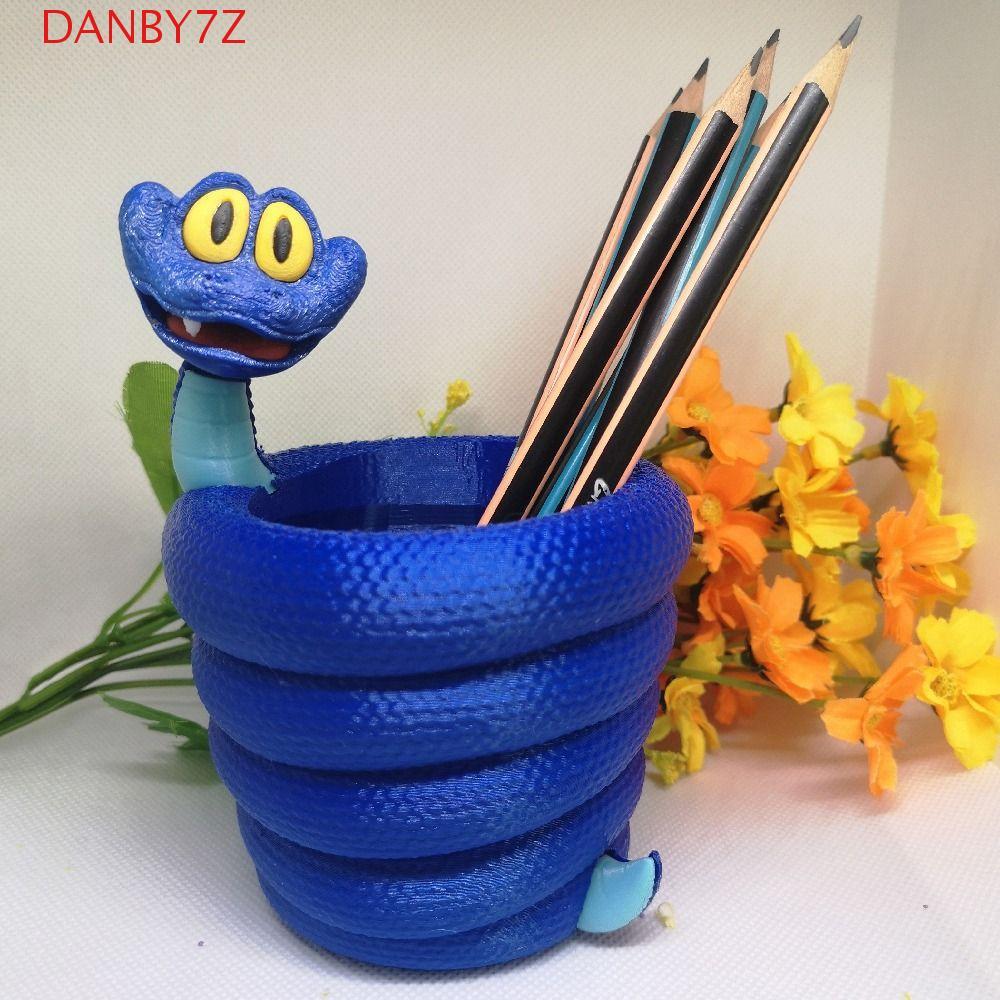 DANBY7Z Snake Gary Storage Case, Blue Realistic Zootopia Pen Holder, Snake Model Movable Joints Crea