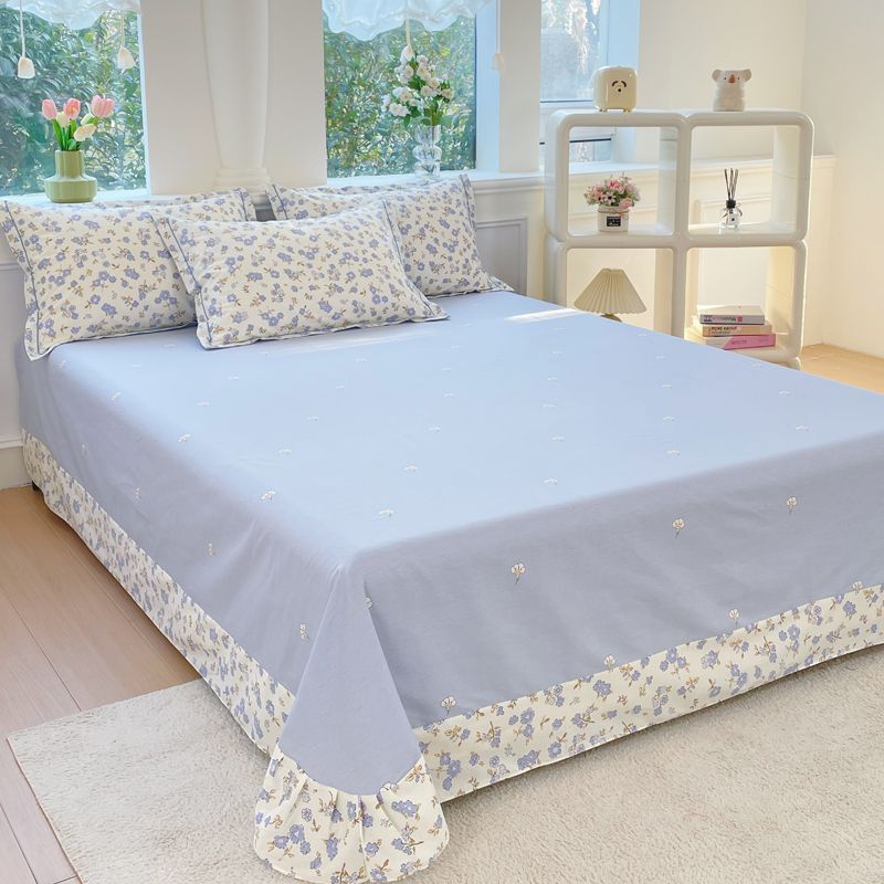 100%全棉单床单纯棉斜纹小清新单床单三套四季通用单枕套20251213100% Cotton Sle Sheet, Cotton Twill Small Fresh Sle Sheet, Three