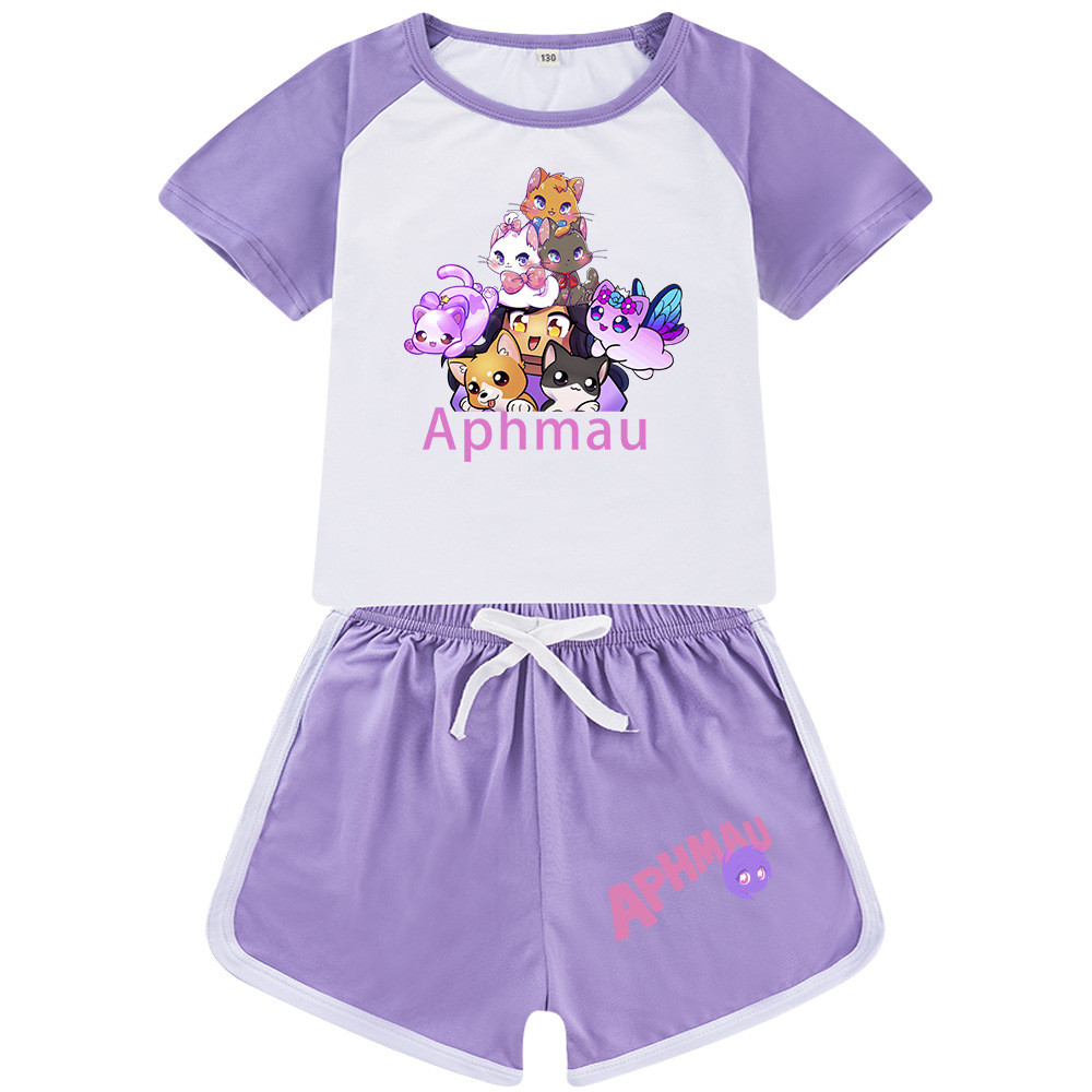 COD 2026 ขายร้อนการ์ตูนพิมพ์เด็กเด็กฤดูร้อนสั้น Homewear กีฬา QQ998COD Y0PT