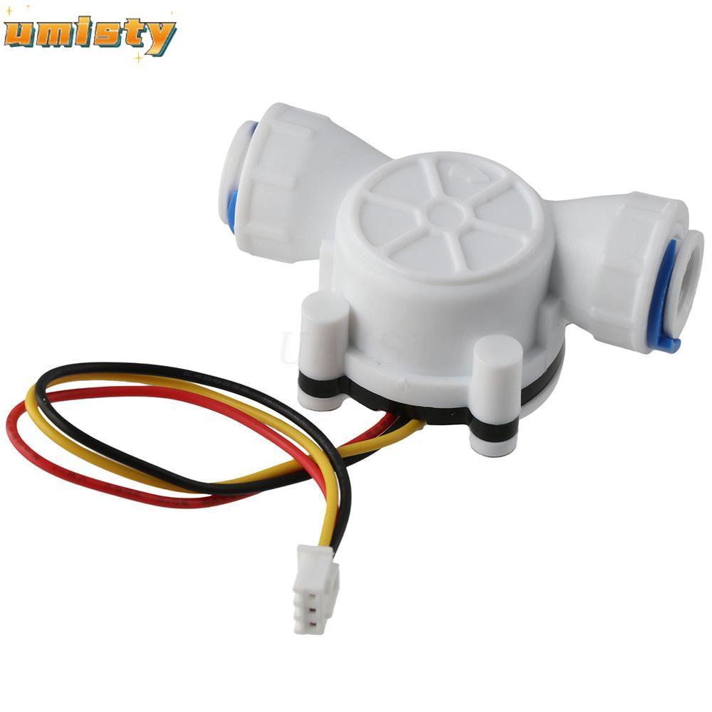 UMISTY Flowmeter, 3/8 "พลาสติก Water Flow Meter, Professional 0.3-10L/min สีขาว Quick Connect Flow M
