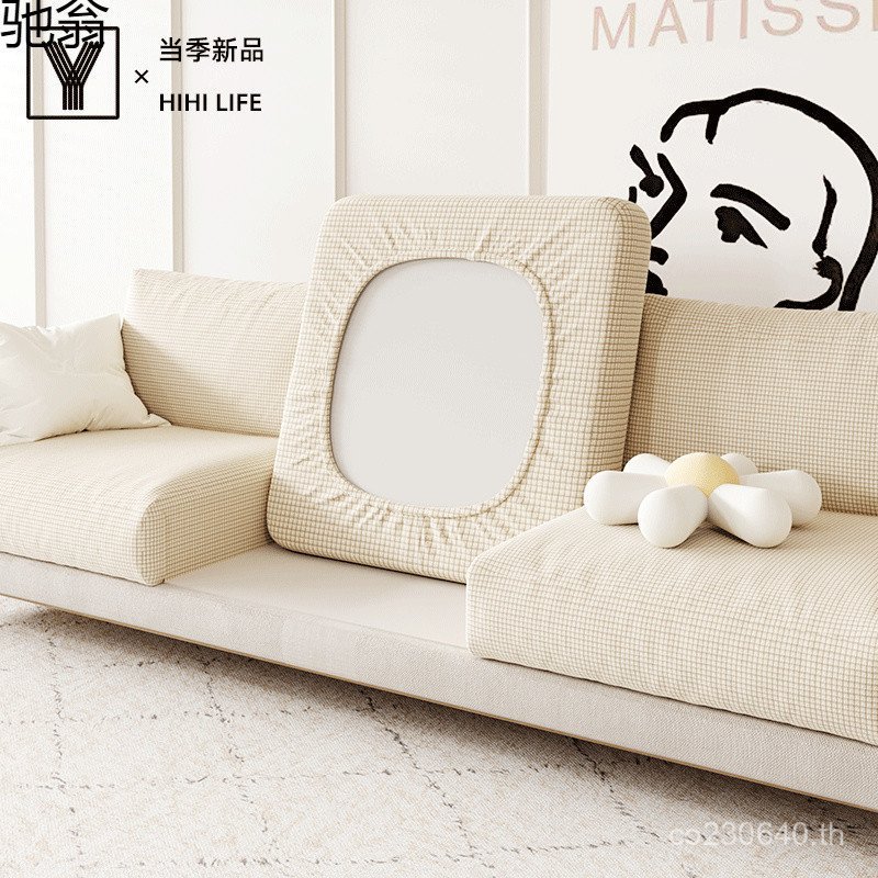 การป้องกันยืดหยุ่นสากล Q3Y [Accompaniment Light Luxury พนักพิง High-End Sense Words Cover โซฟา Kasao