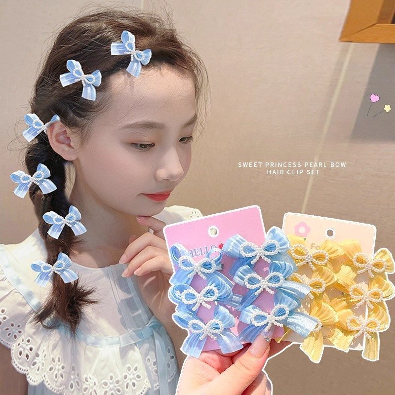 กิ๊บหางม้าสำหรับเด็ก แบบมุก สไตล์ใหม่