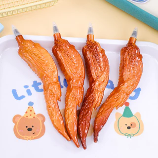 ปากกาลูกลื่นรูปทรงปีกไก่ย่าง 0.7 มม. สีดํารางวัลเครื่องเขียนนักเรียนสร้างสรรค์ WJ916
