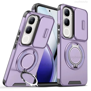 สําหรับ Vivo Y21d Y31 5G 2025 กรณีเกราะกันกระแทกสไลด์ปลอกแม่เหล็กสําหรับ VivoY21d VivoY31 แหวนขาตั้งโทรศัพท์ฝาหลัง
