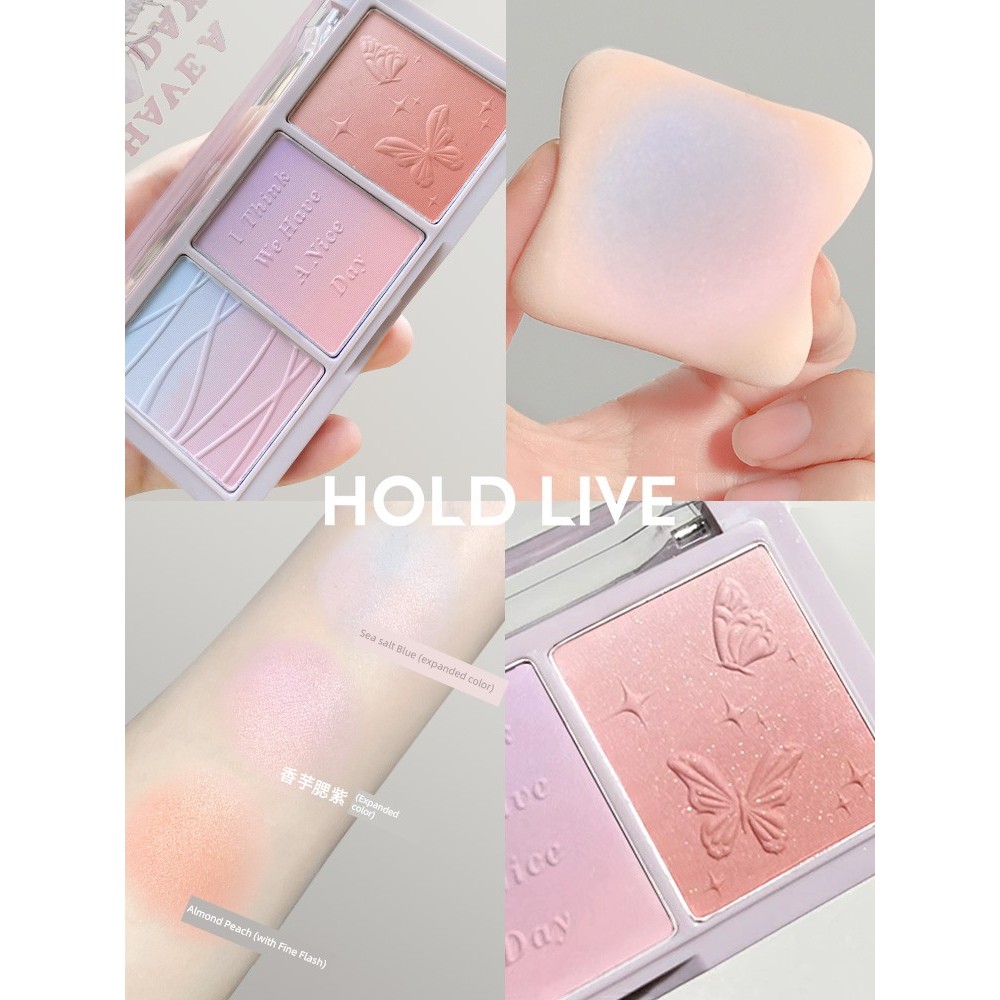 บลัชออน บลัชออน 4u2 HOLD LIVE Secretland Garden Tricolor Contouring Blush