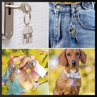 100/200/300PCS พวงกุญแจเปล่าโลหะ - แหวนแยก Keyfob Lobster Clasp Key จี้