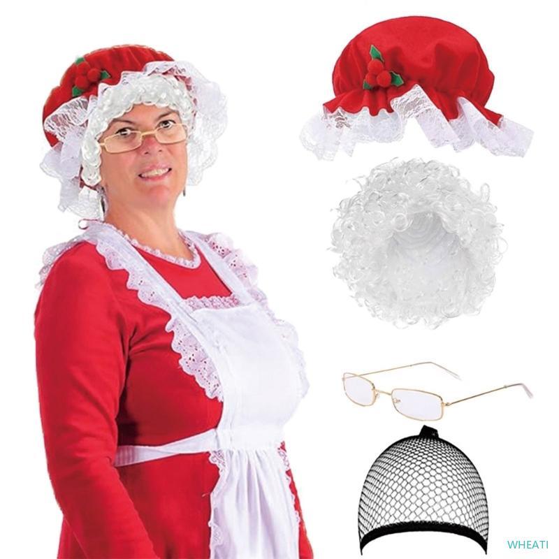 WHEATI Mrs Claus เครื่องแต่งกายคอสเพลย์สำหรับเด็กผู้หญิง