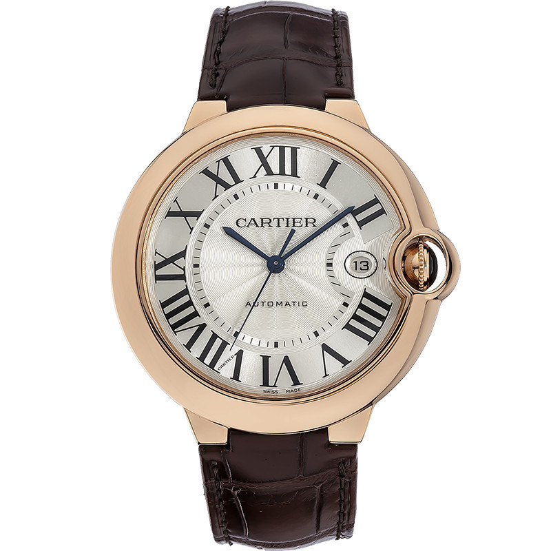 Cartier Cartier Watch Male Blue Balloon 18K Rose Gold Automatic Mechanical Male Watch W6900651
