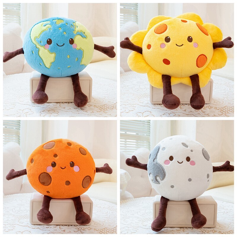 จัดส่งในวันเดียวกัน Fun Planet จี้ Earth Moon Venus Sun Saturn Mars ระบบพลังงานแสงอาทิตย์ตุ๊กตาดวงจั