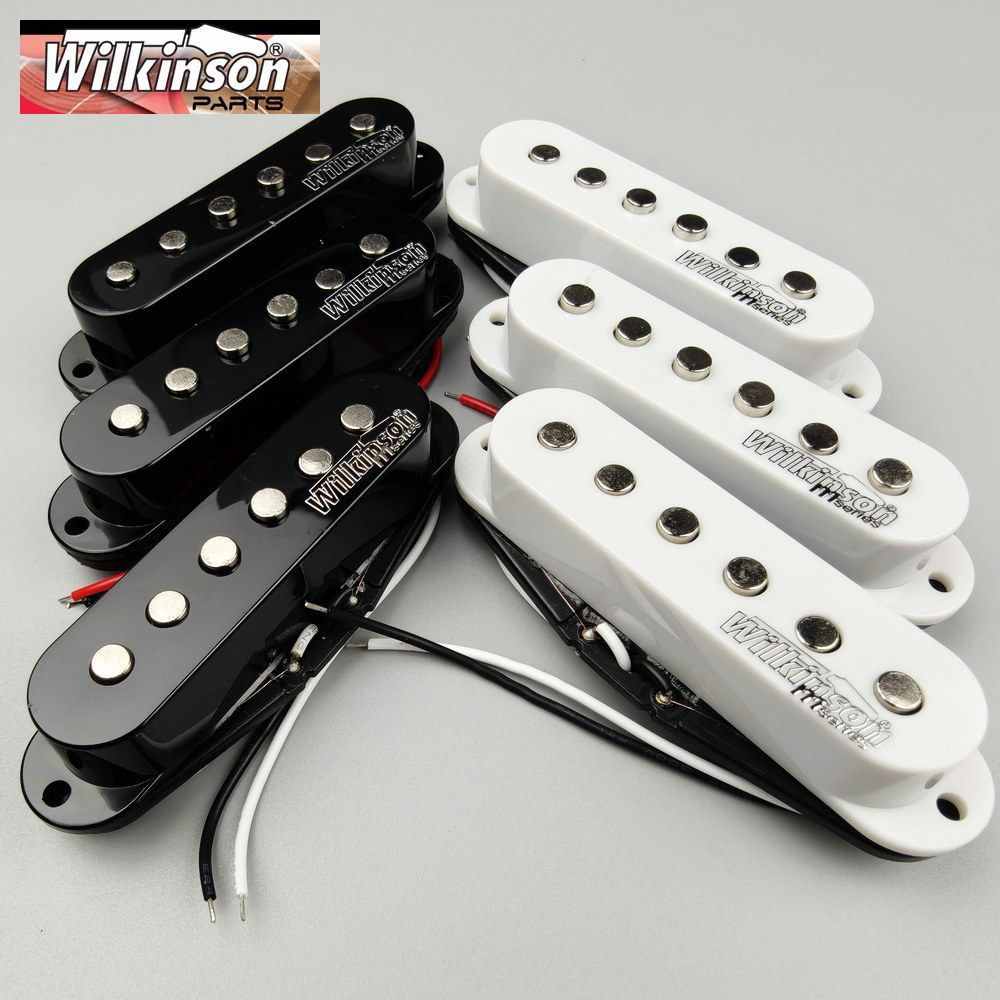 ปิ๊กอัพกีตาร์ไฟฟ้า Wilkinson SQ ST ของแท้ Wilkinson Pickup, สีขาวสีดํา WOVS