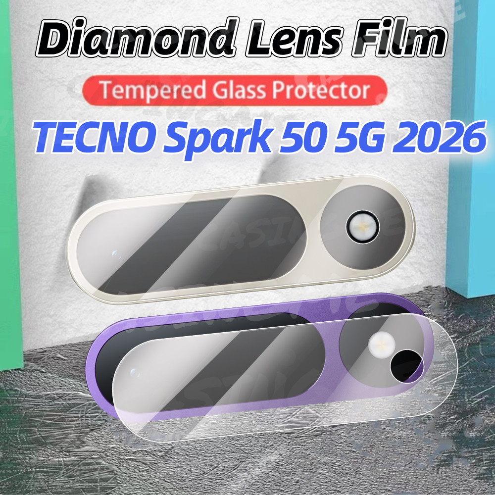 TECNO Spark 50 5G 2026 3D ตัวป้องกันเลนส์กล้องสําหรับ TECNO Spark 50 Spark50 50C 50 Pro + 5G 4G ใสกระจกนิรภัยกล้องด้านหลังป้องกัน