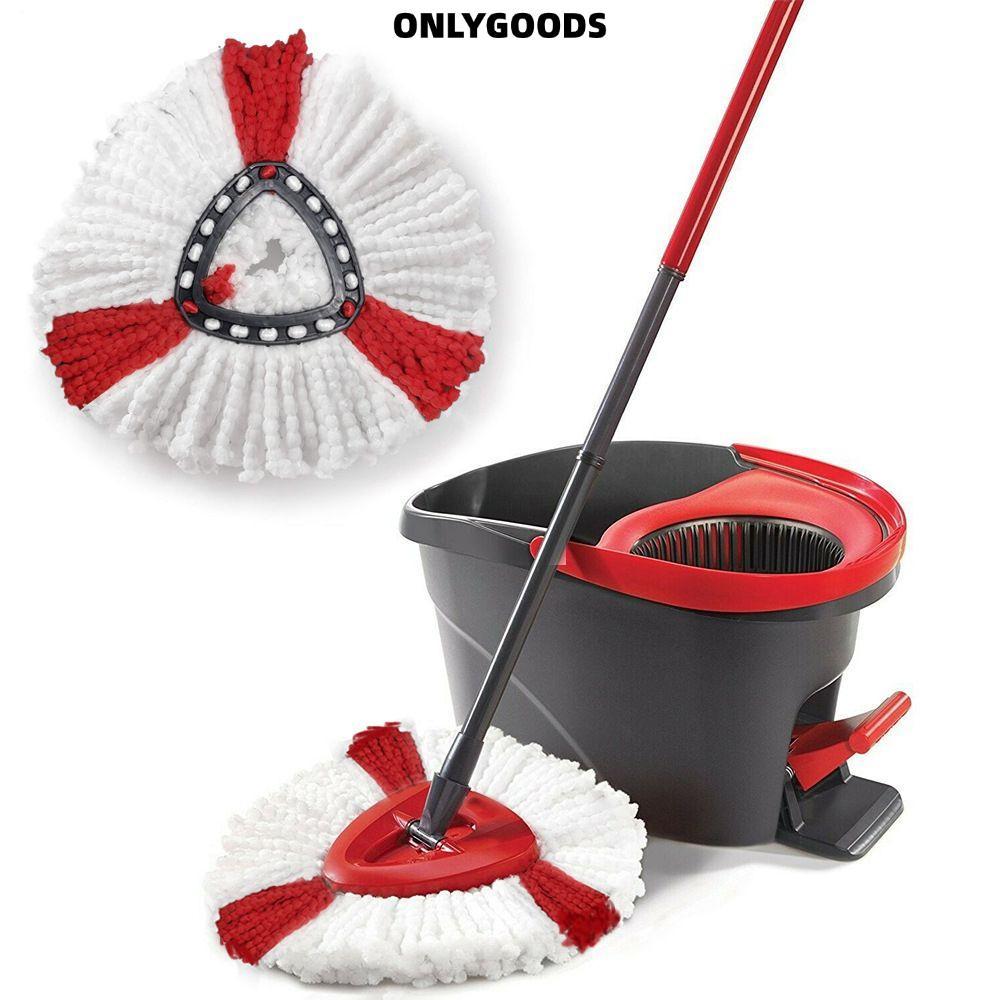 ONLYGOODS Mop Head สามเหลี่ยม Easy Clean Spin Mop ไมโครไฟเบอร์สําหรับ O-Cedar/Vileda