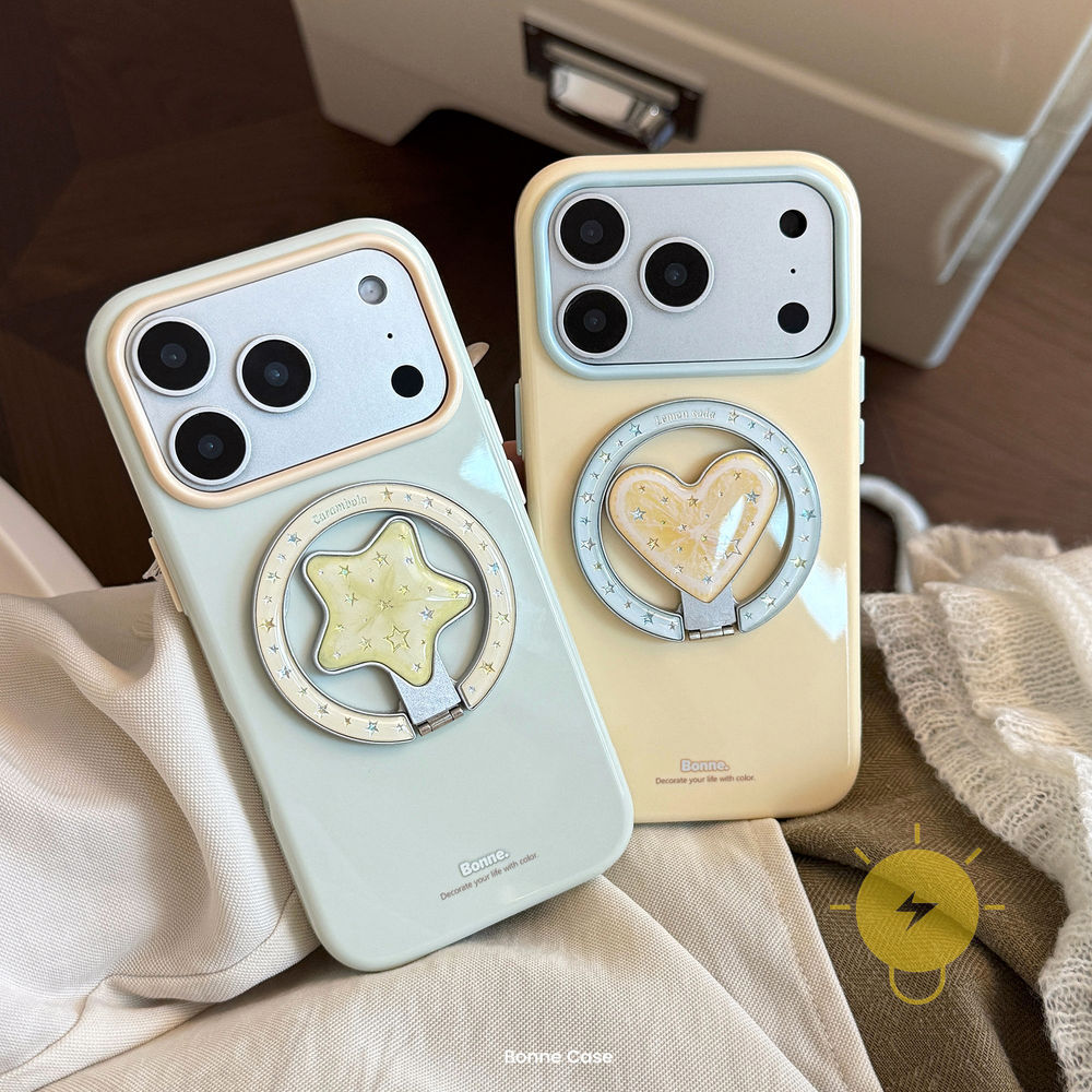 For เคสไอโฟน with Griptok Magnetic TPU Heart with Griptok Gilding เคส Phone Case For iPhone 17 Pro Max 16 15 14 13 Cover Aesthetic Korean Cute