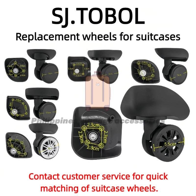 SJ.TOBOL รถเข็น Full Range ล้อกระเป๋าเดินทางล้อ Universal ล้อกระเป๋าเดินทางอุปกรณ์เสริม T26 T17 T30A