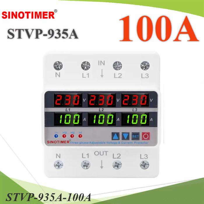 อุปกรณ์ป้องกัน แบบ 3เฟส แรงดันไฟฟ้า กระแสไฟฟ้า STVP-935A Sinotimer 100A