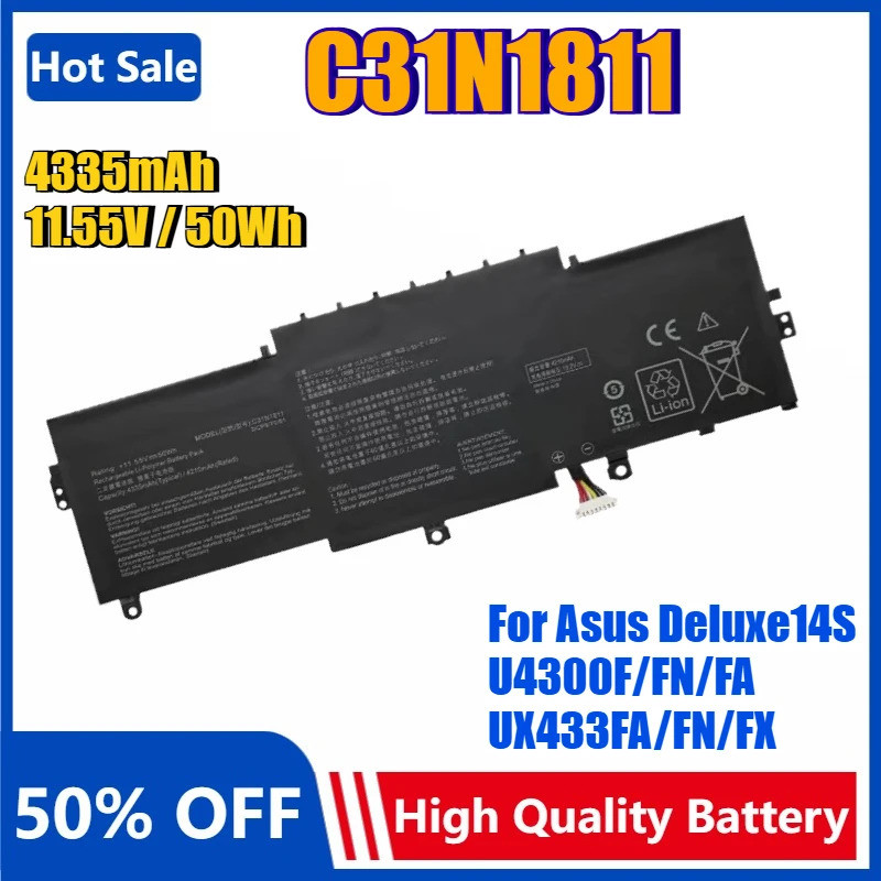 ใหม่ C31N1811 แบตเตอรี่แล็ปท็อปสําหรับ Asus Deluxe14S U4300F U4300FA U4300FN UX433FA UX433FN UX433FX