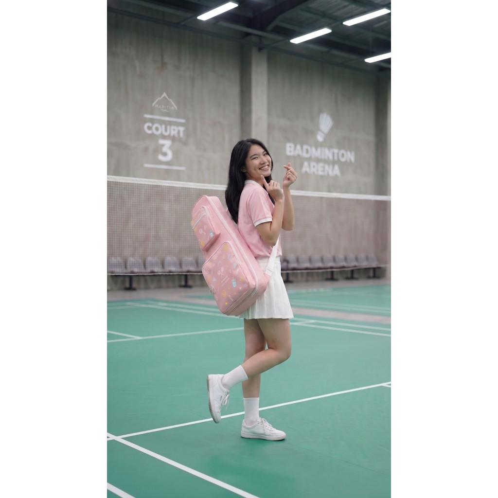 MARITIM Pink Lite Cakra Thermo กระเป๋าไม้แบดมินตันผู้หญิง | Aesthetic Cute Special Edition กระเป๋าแบดมินตันผู้หญิง
