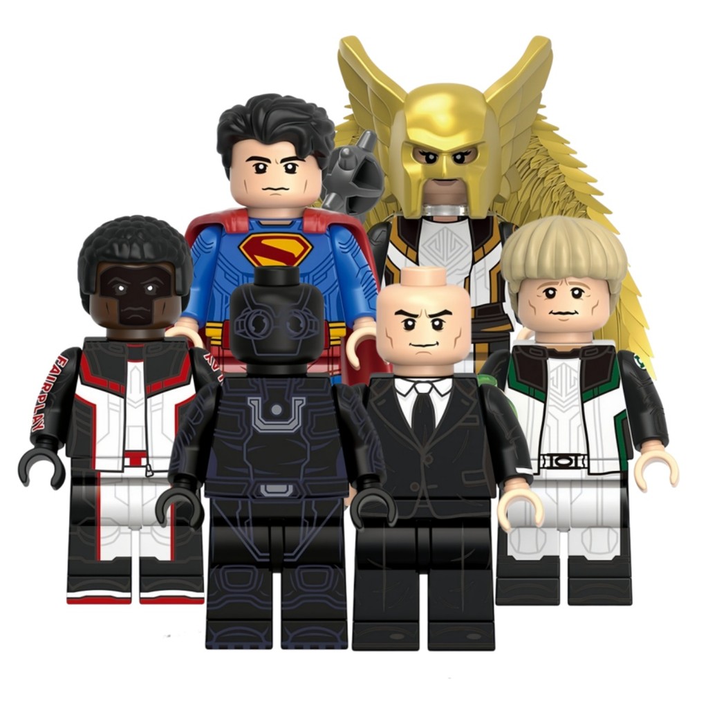 Superhero Action Figures Ultraman Hawkgirl Green Lantern Lex Luthor Superman ของเล่นคอลเลกชันบล็อกอาคารสําหรับเด็ก