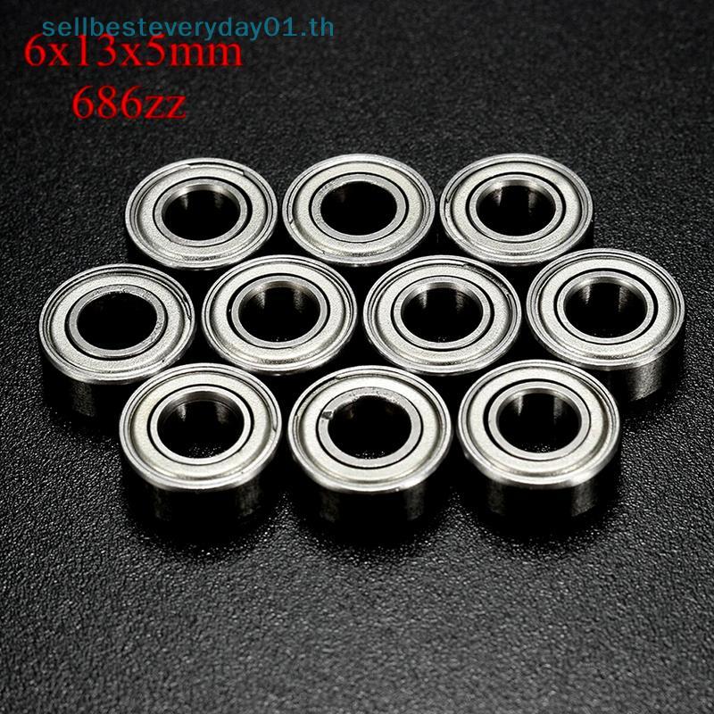& Sellingbest & 10Pc 686ZZ 6x13x5mm Miniature Ball Bearing 6*13*5mm Metal Shielded Mini Bearings .
