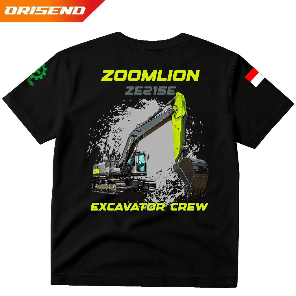 Orisend เสื้อยืดผู้ชาย Exavator ชุมชน Zoomlion Ze215E ผ้าฝ้าย Combed 30s วัสดุ Unisex เสื้อยืดผู้ชาย