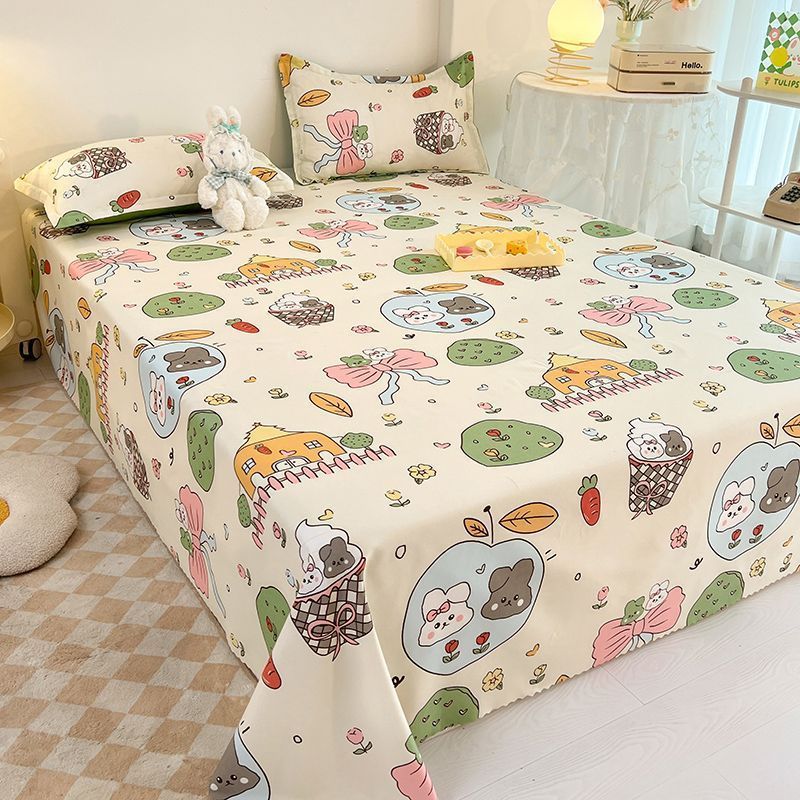 宜家床单单亲肤被褥被单四季通用床单双人单人学生寝室宿舍20251207Ikea Sheets, Sle Skin-friendly Bedd, Four-season Sheets, Double, 