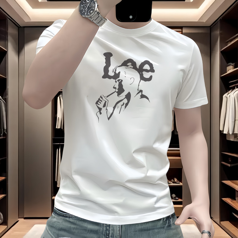 2026 หรูหรา High-End ผู้ชาย ins เสื้อยืดแขนสั้นฤดูร้อน 2025 สไตล์ใหม่ Stable แฟชั่น All-Match ครึ่งแ