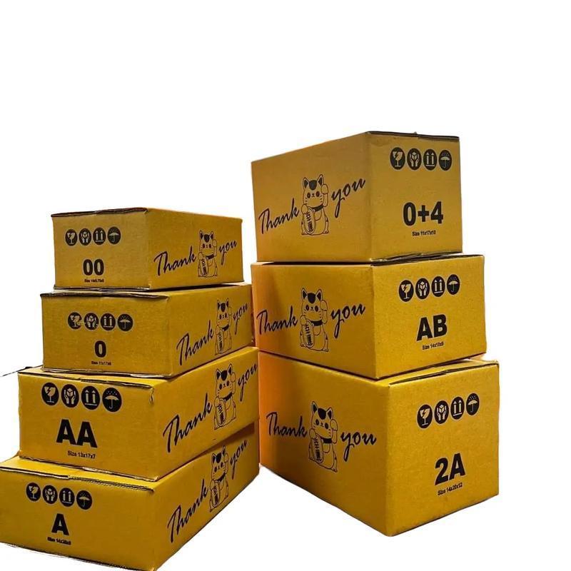 กล่องพัสดุลายแมวกวัก 00/0/0+4/AA/A/2A/AB/B/2B/C/E/2D/2C ราคาโรงงาน