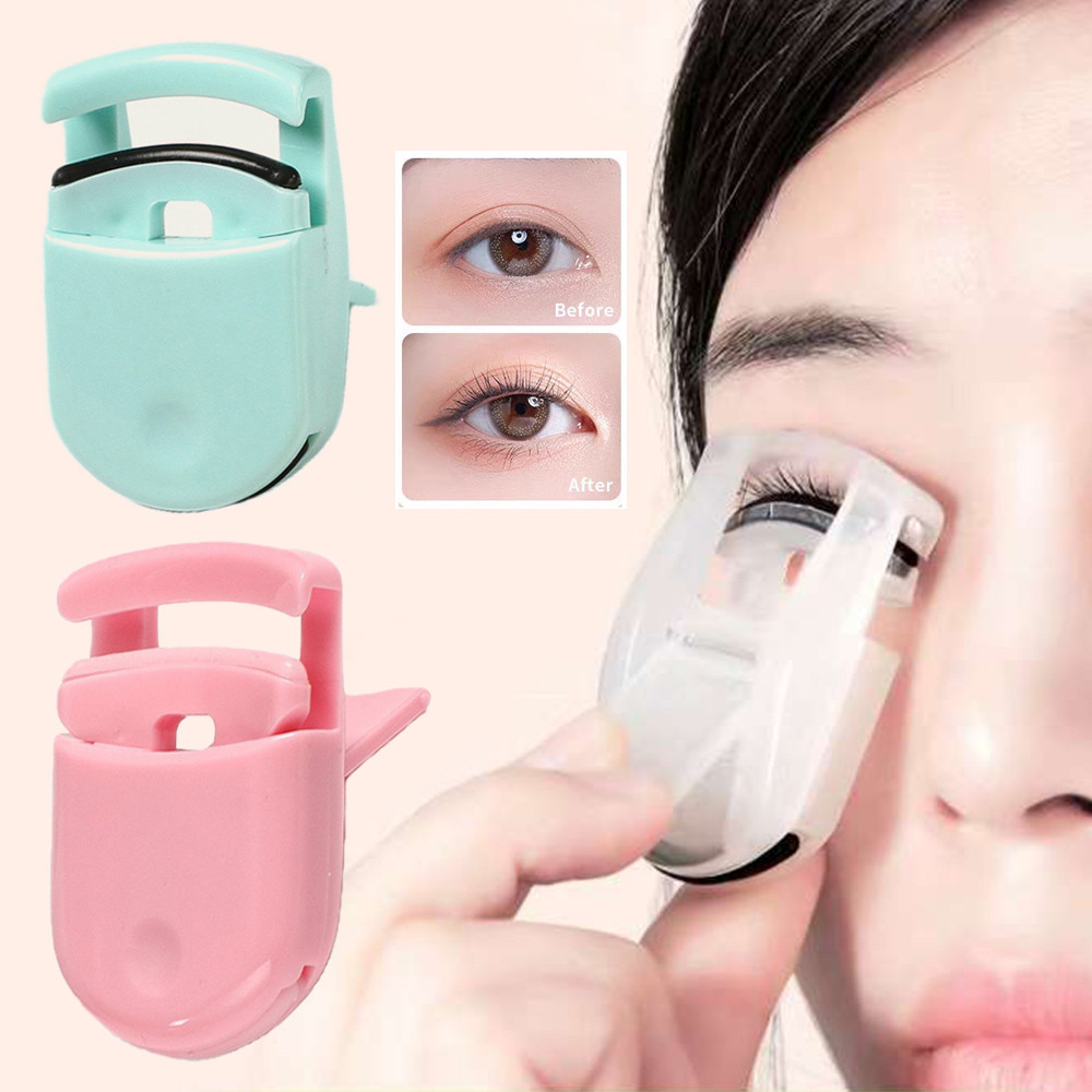 Lashes Curling Eyelash Clip เครื่องมือแต่งหน้า Curler Mini Size Professional แบบพกพา Beauty
