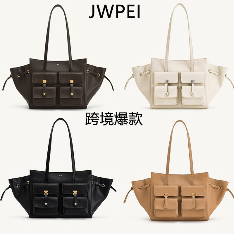 JWPEI กระเป๋าถือ Linda กระเป๋ารถจักรยานยนต์หญิงขนาดใหญ่ความจุ Commuter One-Shoulder Underarm 2025 หญ